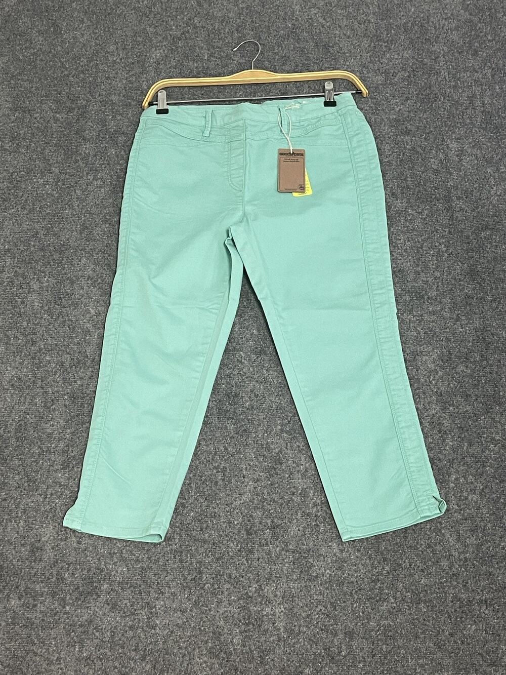 Soccx Christian Materne Jeans Womens 10 Pull On Cropped Pants Green EU:40 N281